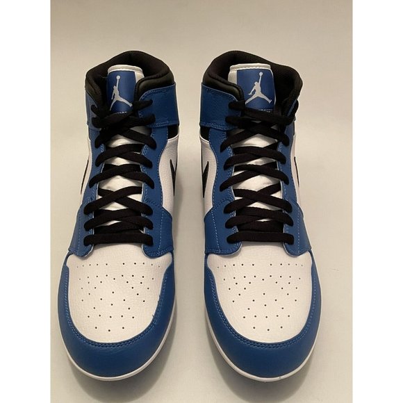 Nike Air Jordan 1 Mid TD White Royal Football Cleats FJ6805-104 Men’s main image 6